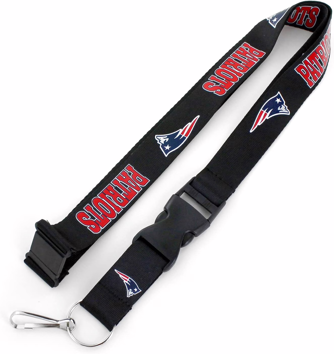 Aminco NFL New England Patriots Team Lanyard, Black