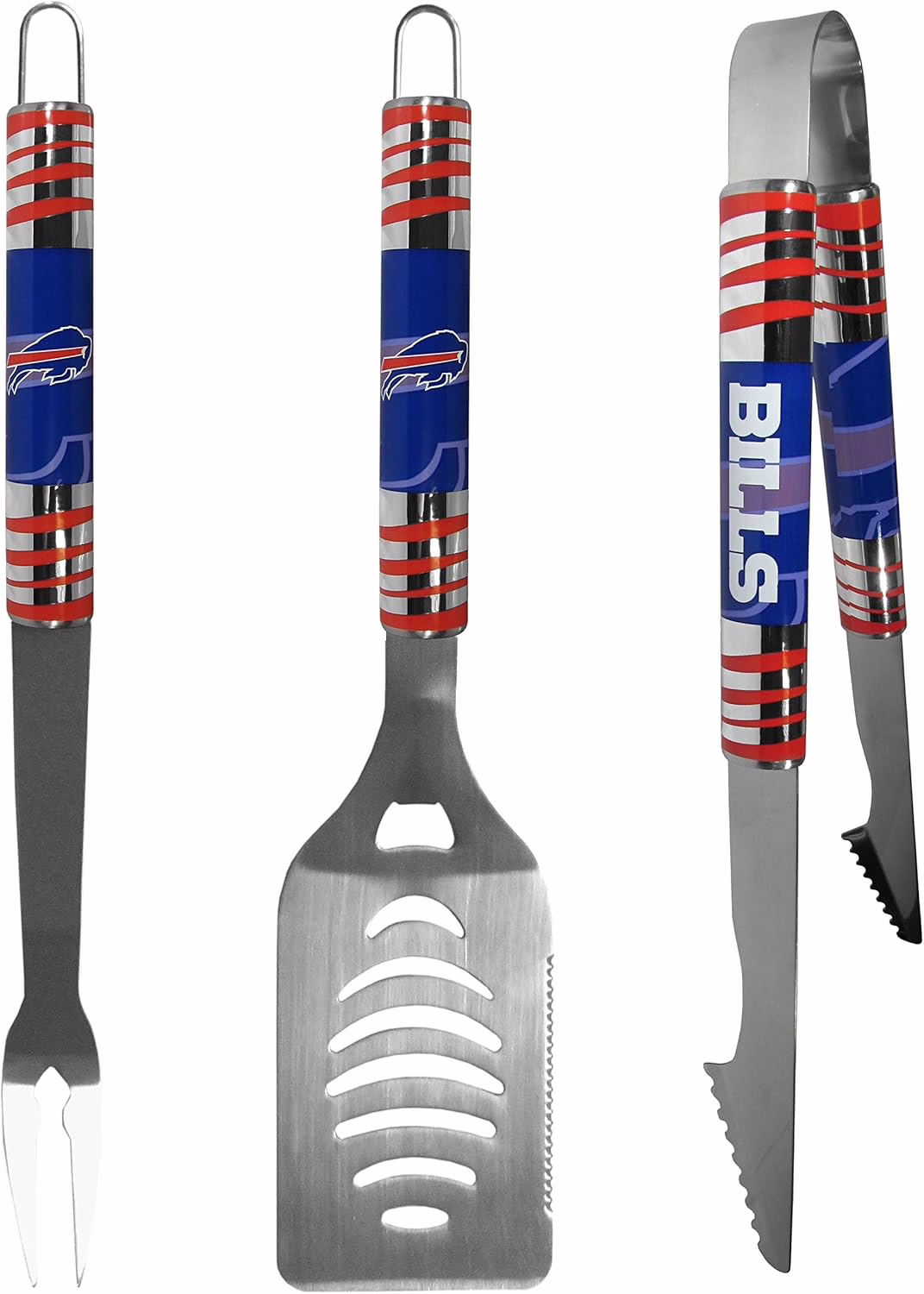 NFL Siskiyou Sports Fan Shop Buffalo Bills Tailgater BBQ Set 3 piece Team Color
